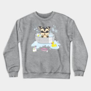 Bathing the puppy Crewneck Sweatshirt